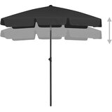  Suncobran za plažu crni 180 x 120 cm | shoptok.hr