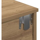 vidaXL Stenska polica s predali artisan hrast 80x34x17 cm inž. les | Shoptok.si