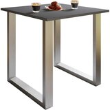 MID.YOU Jedilna Miza Xona, Antracit, Srebrna, 80x80cm | Shoptok.si