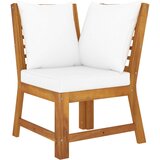 vidaXL Modularna kutna sofa s krem jastucima masivno bagremovo drvo Cijene