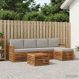  Set vanjskih sofa 6 kom. Prirodna i svjetlosiva Cijene