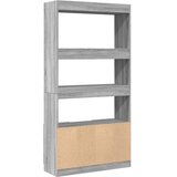  Visoka komoda siva boja hrasta 92x33x180 cm konstruirano drvo | shoptok.hr