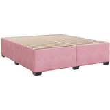 vidaXL Box spring postelja z vzmetnico roza 180x200 cm žamet | Shoptok.si