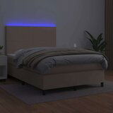  Box spring postelja z vzmetnico LED kapučino 140x190 cm, (20894543) | Shoptok.si