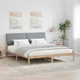 Okvir kreveta s uzglavljem Smeđa i svijetlo siva 180 x 200 cm | shoptok.hr