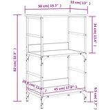  Polica za knjige boja hrasta 50 x 33 x 82 cm konstruirano drvo | shoptok.hr