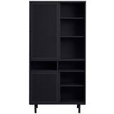 Unique Furniture Crni metalni ormar s kliznim vratima 90x180x40 cm Veep – | shoptok.hr