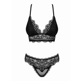 Obsessive Dvodelni čipkast set Renelia, črn Cene