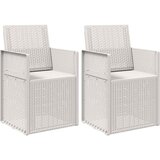  Vrtni jedilni stoli 2 pcs Bela PP, (5000285830) | Shoptok.si