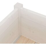 vidaXL vrtno cvetlično korito belo 70x70x70 cm trdna borovina | Shoptok.si
