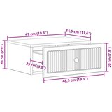  Nočna omarica s predalom Bela 49 x 34,5 x 20 cm Inženirski les, (5000298719) | Shoptok.si