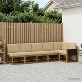  Set vanjskih sofa 6 kom. Prirodna i bež Poliester | shoptok.hr