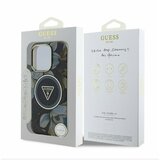 Guess IML Glitter Magnolia and Triangle Logo MagSafe Zadní Kryt pro iPhone 16 Pro Max Black Ovitek za telefon Vijolična | Shoptok.si