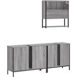  3-dijelni set kupaonskog namještaja siva boja hrasta drveni | shoptok.hr