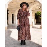 Resti Camel patterned women's maxi dress | Eponuda.ba