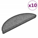  Prostirke za stepenice 10 kom 56x17x3 cm tamno sive poluokrugle | shoptok.hr