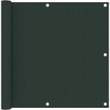 vidaXL Balkonsko platno temno zeleno 90x500 cm oksford blago Cene
