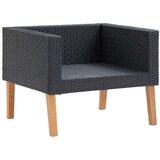 Poli 4-dijelna vrtna garnitura od poliratana s jastucima crna | shoptok.hr