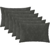  Jastuk s jastukom HEERLEN 6 kom. Antracit Mikrofibra Flis - Antracit 40 x 60 cm 6 | shoptok.hr