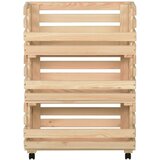 Kolica za povrće 57 x 30 x 80 cm od masivne borovine | shoptok.hr