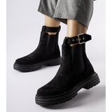 Gemre Black ankle boots with decorative fastening Abela | Shoptok.si