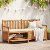 vidaXL Parkovna Shramba Klop Rjava 228 x 60 x 90 cm Trdna tikovina | Shoptok.si