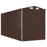  Vrtno spremište tamnosmeđe 192x440x223 cm pocinčani čelik | shoptok.hr