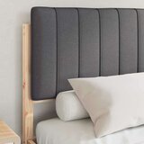  Posteljni okvir z oblazinjenim vzglavjem z vzglavjem Temno siva, (5000101436) | Shoptok.si