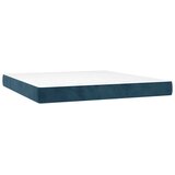  box spring s madracem LED tamnoplavi 160x200 cm baršun | shoptok.hr