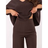 RUE PARIS Pants-IT-SP-FL9068.96-dark brown Cene