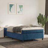 Maison Chic Box spring postelja - Vzmetna postelja z vzmetnico temno modra 120x200 cm žamet SL6425, (21904914) | Shoptok.si