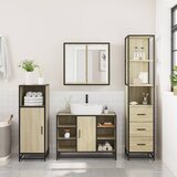  3-dijelni set kupaonskog namještaja boja hrasta sonome drveni | shoptok.hr