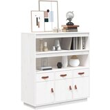  Visoka komoda bijela 100 x 40 x 108,5 cm od masivne borovine | Eponuda.ba