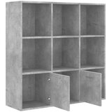  Knjižna omara betonsko siva 98x30x98 cm iverna plošča, (20705219) | Shoptok.si
