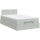  Podesivi krevet s madracem Svjetlosiva 120 x 190 cm Baršun - Svjetlosiva 120 x 190 cm Dizajn s rombovima | shoptok.hr