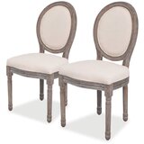 Maison Chic Jedilni stoli - Vzorci stoli 2 kosa krem blago A286, (22031797) | Shoptok.si