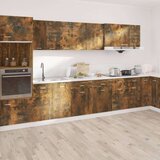 vidaXL Spodnja omarica dimljeni hrast 50x46x81,5 cm inženirski les | Shoptok.si