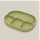 Interbaby silikonski tanjur s poklopcem Olive Green | shoptok.hr