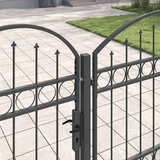  Vrata Ograde za Vrt s Arhivnim Vrh Siva 4 x 1 25 m Čelik | shoptok.hr