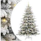 vidaXL Umetno Zložljivo Božično Drevo Bela 180 cm PE in PVC | Shoptok.si