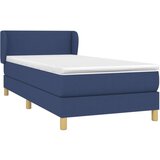  Krevet s oprugama i madracem plavi 100 x 200 cm od tkanine | shoptok.hr