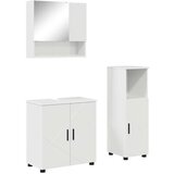 vidaXL Komplet pohištva za kopalnico 3 pcs Bela z visokim sijajem | Shoptok.si