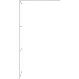 Pregrada za tuš srebrna 80 x 195 cm s prozirnim staklom ESG | shoptok.hr