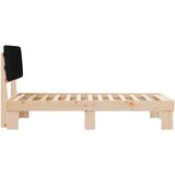  Krevetni okvir s tapiciranim uzglavljem Crna 100 x 200 cm | shoptok.hr