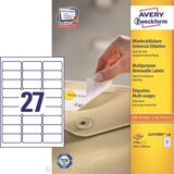 Avery Zweckform Odstranljive univerzalne etikete 63.5 x 29.6 mm Cene