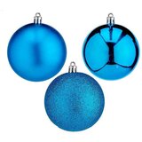  Set božićnih kuglica Plava Plastika 8 x 9 x 8 cm (6 kom.) | shoptok.hr