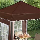  Rastezljivi šator za zabave 195 x 195 x 245 cm Smeđa | shoptok.hr