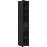  The Living Store Visoka omara črna 30x42,5x185 cm inženirski les - Visoka Omara, (21496489) | Shoptok.si