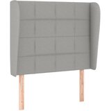  Uzglavlje s ušima svjetlosivo 93x23x118/128 cm od tkanine | shoptok.hr