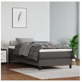 vidaXL Box spring postelja z vzmetnico siva 80x200 cm umetno Cene